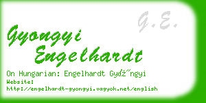 gyongyi engelhardt business card